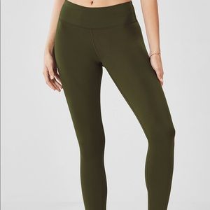 Fabletics PowerHold 7/8 leggings in Olive green